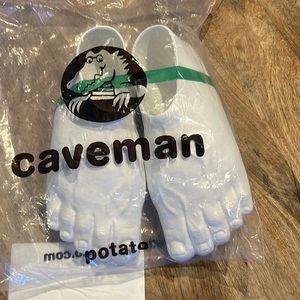Caveman crocs in white black and gray in small and large